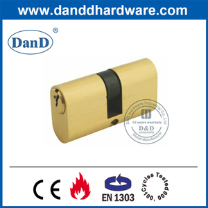 欧元黄铜榫眼锁安全椭圆形双缸-DDLC008