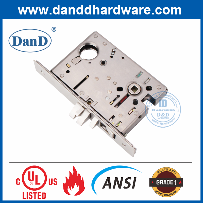 ANSI等级1不锈钢304榫眼入口门锁DDAL04