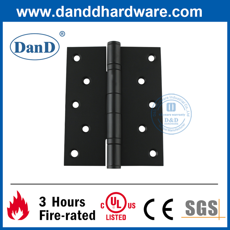 不锈钢304防火黑色铰链用于室内门DDSS011B-5X4X3