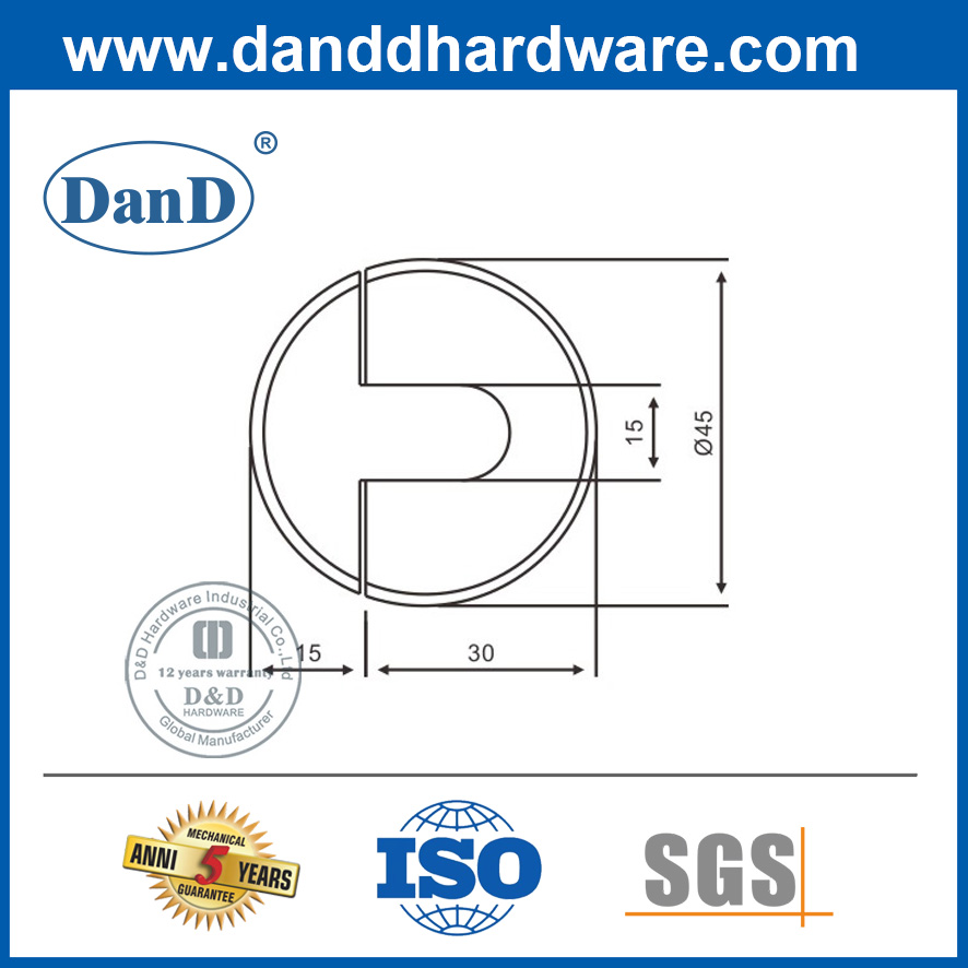 最佳锌合金安全地板安装型门停止-DDS006