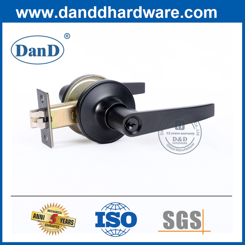 Matt Black锌合金室内门静音lever lockset-ddlk082