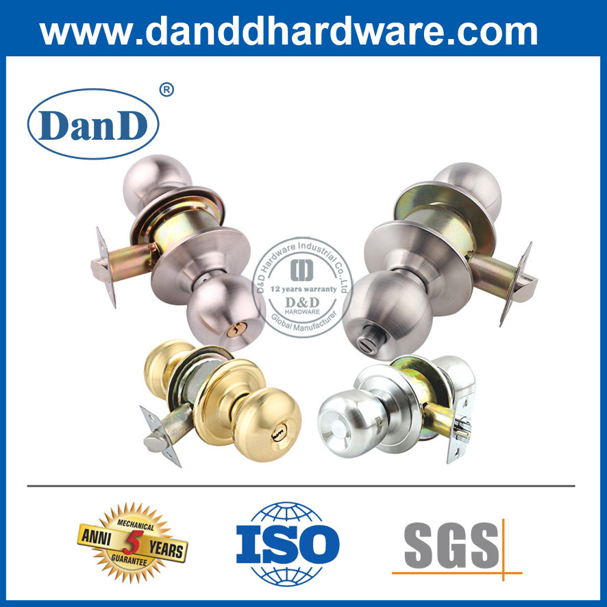 锌合金仿古铜门旋钮与锁和钥匙DDLK052