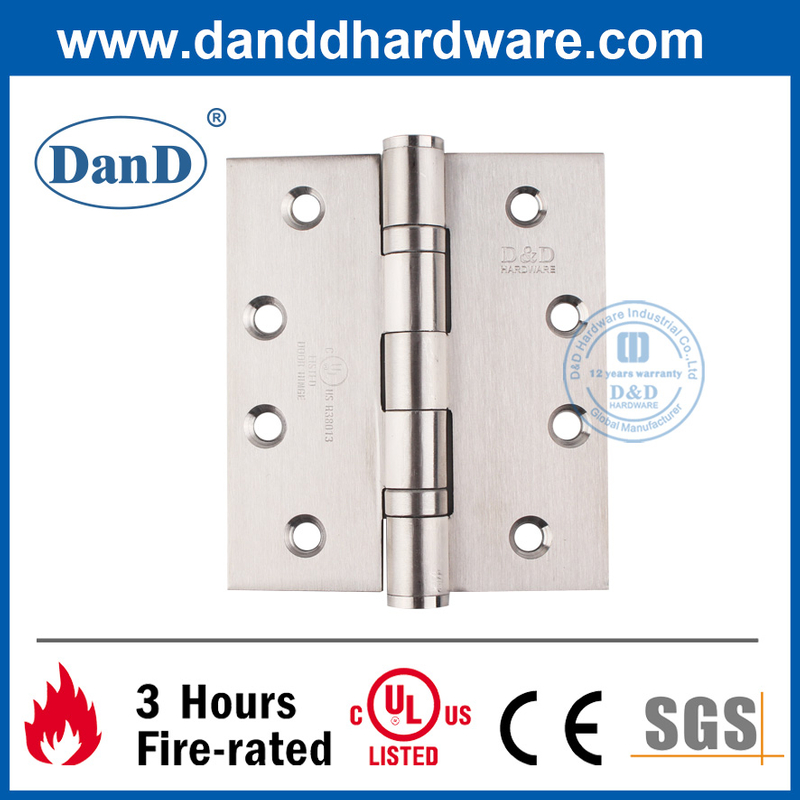 不锈钢316火灾额定商业对接门铰链与UL列表DDSS001-FR-4x3.5x3