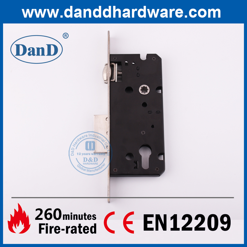 高安全性不锈钢304黑色滚轮门锁-DML017-4585