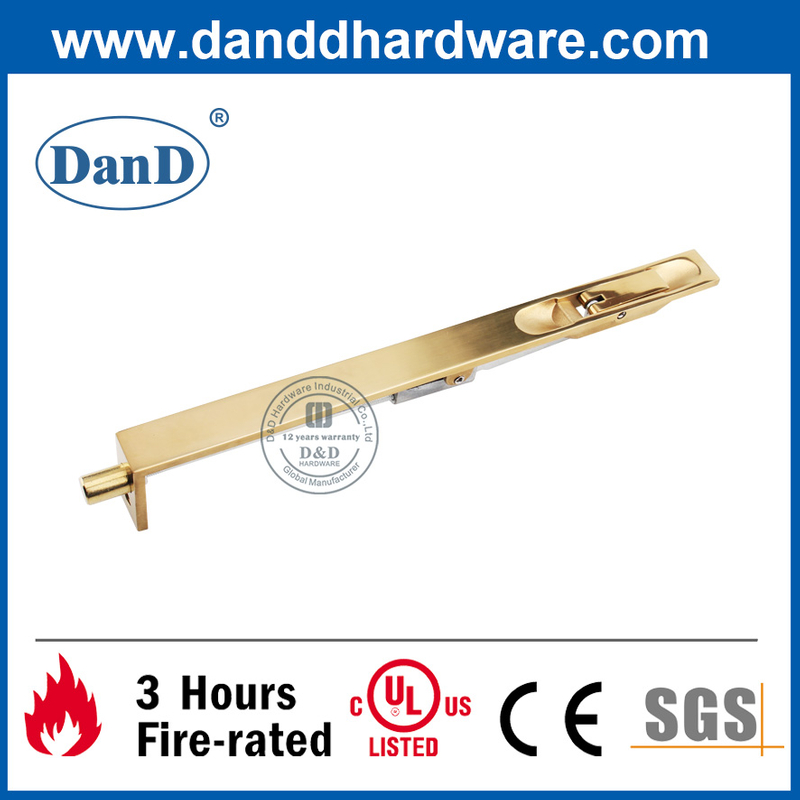 用于内部门DDDB004的黄铜拟合隐藏式门冲洗螺栓