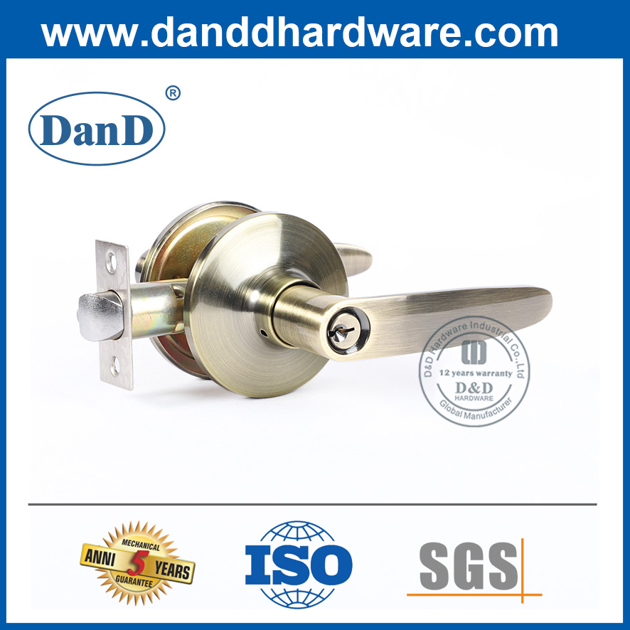 安全锌合金仿古铜管杠杆Lockset-DDLK077
