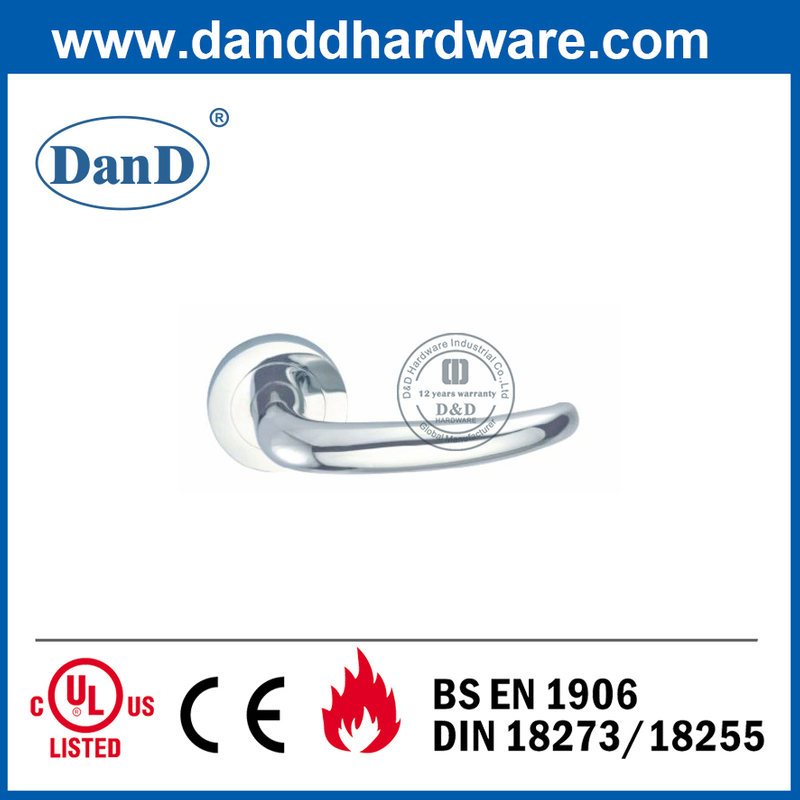 不锈钢304空心杠杆门把手用于前门-DTH033