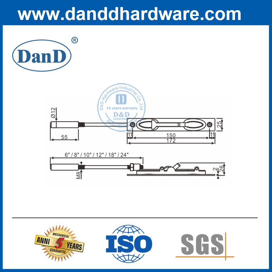 不锈钢隐藏杆手动冲洗螺栓DDDB011